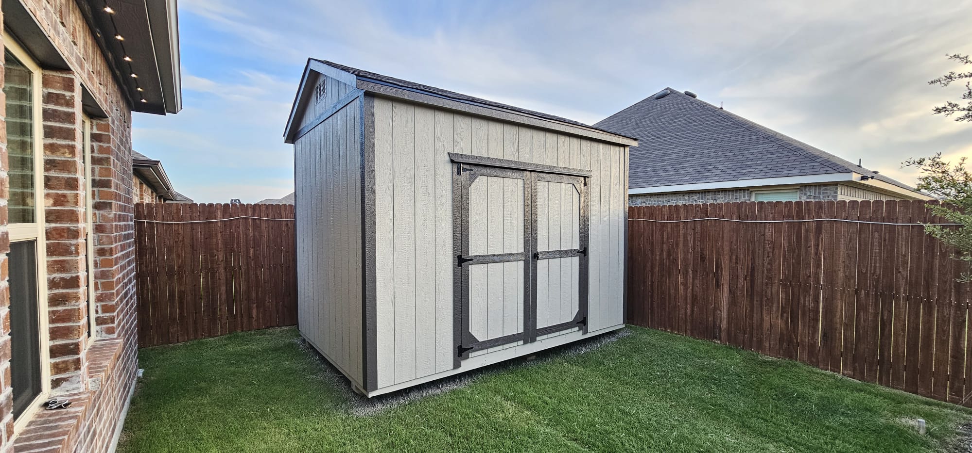 Tight or blocked space where a shed can’t be delivered by truck